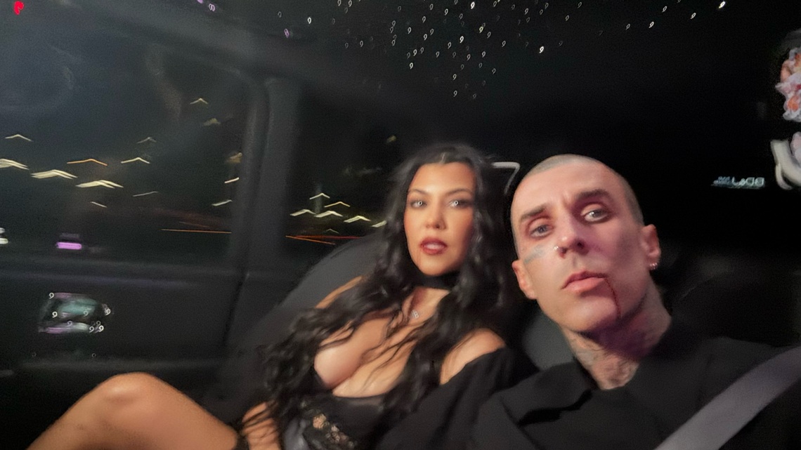 Kourtney Kardashian Turns Into a Sexy Vampire for Stepson's 23rd Birthday 