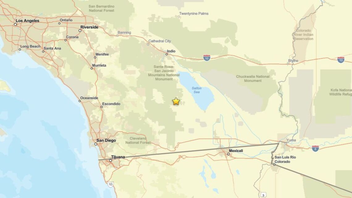 2.2 magnitude earthquake recorded close to Ocotillo Wells, CA on July 27 