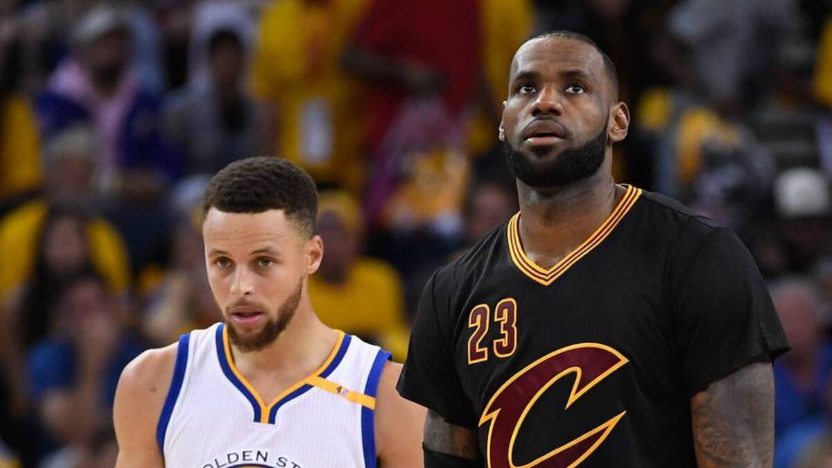  June 4, 2017; Oakland, CA, USA; Golden State Warriors guard Stephen Curry (30) and Cleveland Cavaliers forward LeBron James (23) during the fourth quarter in game two of the 2017 NBA Finals at Oracle Arena. The Warriors defeated the Cavaliers 132-113. Mandatory Credit: Kyle Terada-USA TODAY Sports | IMAGN IMAGES via Reuters Connect 