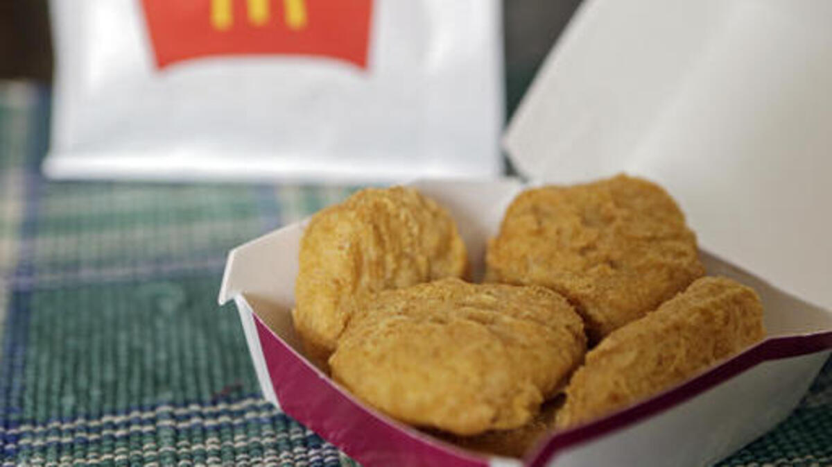 In this March 4, 2015, file photo, an order of McDonald’s Chicken McNuggets is displayed for a photo in Olmsted Falls, Ohio.